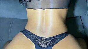 Oiled brazilian housewife ass brincando creampie doggystyle riding