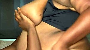 pregnant ebony bbw girlfriend sucks big cock then rides top