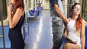 damn that safada student's juicy ass gets groped hard by stranger on public bus...