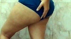 Chubby indian big tits girl fingers pussy bathroom dirty hindi talk