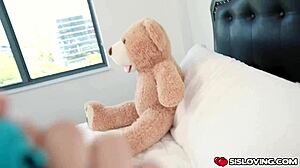 Stepsister Catches Stepbrother Jerking Off to Her Used Underwear in Bedroom