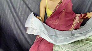 hot indian bhabhi bent over for customer's monster cock doggystyle in hardcore creampie