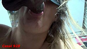 brazilian couple licks milf wife's boobs and pussy in lingerie again