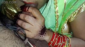 Dude my dream bhabhi gives sloppy blowjob then fucks like crazy with stepbro indian maid style