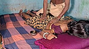 Desi wife in bra skirt seduces with dirty talk deepthroats hairy pussy fucked quickie