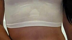 Wet t-shirt clings to emy angel's teasing curves so invitingly