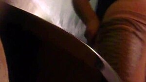 Grabbing Joya's naked ass in bathroom hardcore closeup