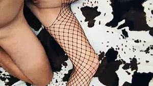 Beautiful Milf Wife Dons Stockings to Seduce Husband into Deep Anal Penetration