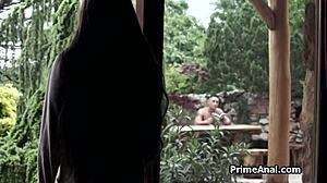 Ever Wondered How Sexy Tiffany's Tight Ass Takes Huge Cock on Balcony?