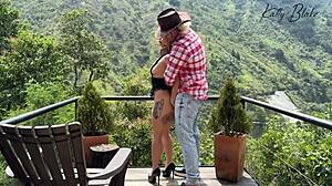 whoa conejita playboy katty blake sucking and riding farmer's huge cock like crazy!