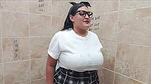 that teenage student's tight pussy gets pounded hard in jail by rough dude