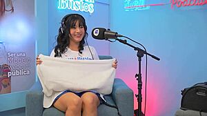 i shove towel deep in my wet latina pussy until squirting explosion