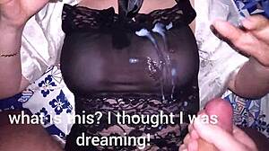 i can't resist jerking to my stepmom asleep after party cumming on her tits