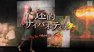 Bound Japanese Goddess Megurine Luka's Big Ass Tits Exposed