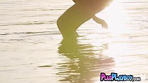 natalie costello strips to pose her big natural tits beautifully