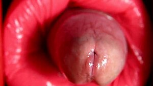 oiled redhead fuck doll deepthroats monster cock before anal machine pounding