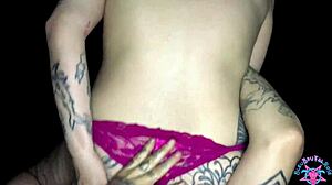 Horny PAWG in Pink Panties Rides Huge Cock Cowgirl to Rough Doggystyle Creampie