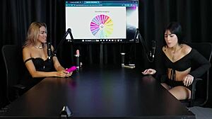 Safada Ariane Kimiko Moans Loud Stripping Sheer Red Lingerie Toying Wet Pussy Recalling MC Lan Fuck