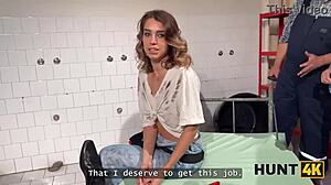 Hunt4k. Slutty Worker Fucks Boss Outdoor While BF Watches Her Shaved Pussy