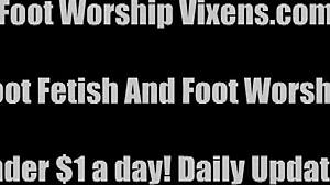 she's totally obsessed with worshipping my feet all night