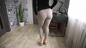 imagine that office worker teasing her tight ass in those super snug trousers all day...