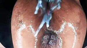 oh fuck my huge hairy milf cunt gets fisted destroyed squirting by dildo punishment