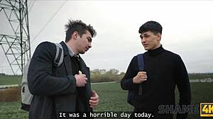 shame4k! horny mature mrs principal joins mmf threesome car fuck with shaved pussy stockings