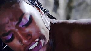 pornfidelity's big tit ebony tina fire tempts with natural breasts hardcore tease