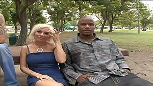 Lennox's hubby flops, now milf gapes ass for real monster cock stretch