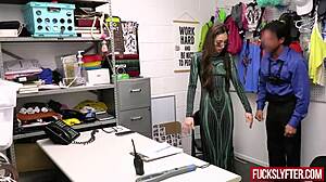 Tiana blows shy teen fantasies into hardcore office fucking frenzy