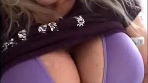 hey sophie james gets horny home alone teasing shaved pussy in stockings