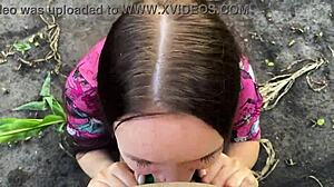 stepsister nervous in cornfield craves stepbrother's big cock comfort