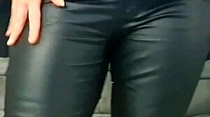 mature slut parades leather lingerie and panties in hot homemade pov compilation