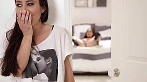 stepsisters' wet pussies squirt in erotic lingerie fingering frenzy