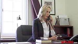 Blonde milf housewife blackmailed sucks rides big tits cowgirl doggystyle by young bull