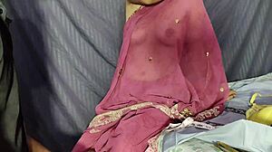 hot indian bhabhi bent over for customer's monster cock doggystyle in hardcore creampie