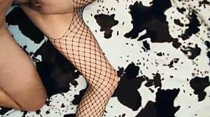 Beautiful Milf Wife Dons Stockings to Seduce Husband into Deep Anal Penetration