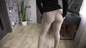 imagine that office worker teasing her tight ass in those super snug trousers all day...
