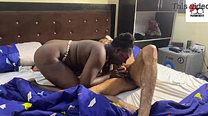 My friend's hot wife instructs my amateur mouth on perfect tit sucking technique!