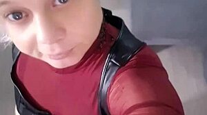 mature slut parades leather lingerie and panties in hot homemade pov compilation