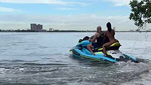 Miss Lexa rides J Mac monster cock outdoors with rough hardcore fucking blowjob cumshot