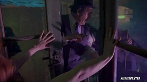 Halina Kowalska milf celebrity gives topless nude handjob with big tits bouncing