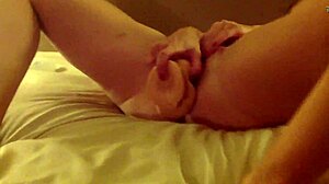 WIFE'S HUGE DILDO STRETCHES HER WET PUSSY WIDE!