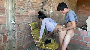 I fuck my boss over her big pussy and milk her tits