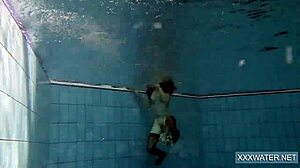 HOT HUNGARIAN TEEN PETRA 18+ FUCKS UNDERWATER IN POOL WITH SHAVED TIGHT PUSSY!