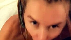 Amateur Blonde Swallows Morning Cum Quick