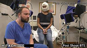 Freshman Taylor orgasms hard from doctor's hitachi wand!