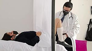 that perverted mexican doctor examines his latina patient's big ass in the hospital bed