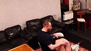 Security cam catches quick office doggystyle with tight pussy creampie