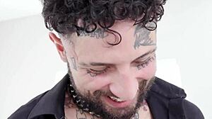 Tatted Tommy milf Sandy Love sloppy sucks rides armpit licks balls